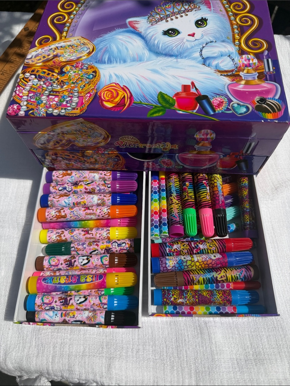 Lisa Frank Purrscilla Jewelry Stationary 2012 Persian Cat Light Box bundle.